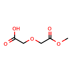 Chemical structure of 2-(2-methoxy-2-oxoethoxy)acetic acid , CAS 56074-24-9, AChemBlock X205033