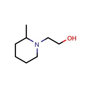 Chemical structure of 2-(2-methyl-1-piperidyl)ethanol , CAS 17719-74-3, AChemBlock X205037