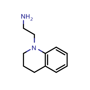 Chemical structure of 2-(3,4-dihydro-2H-quinolin-1-yl)ethanamine , CAS 37481-18-8, AChemBlock X205056