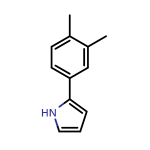 Chemical structure of 2-(3,4-Dimethylphenyl)pyrrole , CAS 142425-97-6, AChemBlock X205058