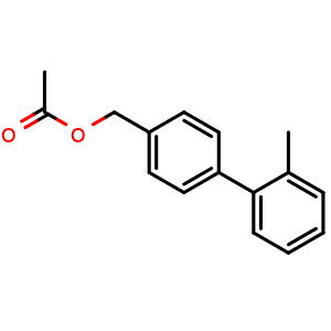 Chemical structure of 2-(4-(hydroxymethyl)-2'-methyl-4l5-[1,1'-biphenyl]-4-yl)acetate , CAS 2044702-44-3, AChemBlock X205087