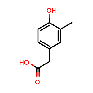 Chemical structure of 2-(4-Hydroxy-3-methylphenyl)acetic acid , CAS 29121-56-0, AChemBlock X205115