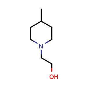 Chemical structure of 2-(4-methylpiperidin-1-yl)ethan-1-ol , CAS 39123-23-4, AChemBlock X205125