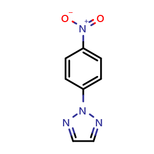 Chemical structure of 2-(4-nitrophenyl)-2H-1,2,3-triazole , CAS 18922-72-0, AChemBlock X205126