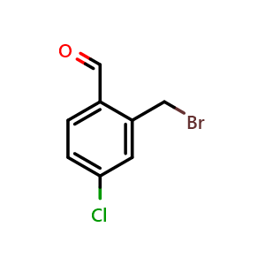 Chemical structure of 2-(Bromomethyl)-4-chlorobenzaldehyde , CAS 1378867-18-5, AChemBlock X205164