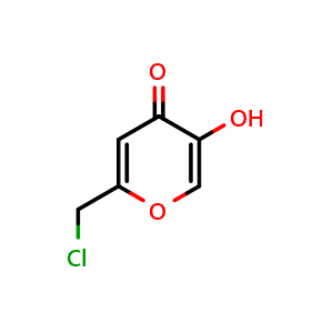 Chemical structure of 2-(chloromethyl)-5-hydroxy-4H-pyran-4-one , CAS 7559-81-1, AChemBlock X205176
