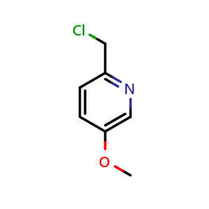 Chemical structure of 2-(chloromethyl)-5-methoxy-pyridine , CAS 75342-33-5, AChemBlock X205177