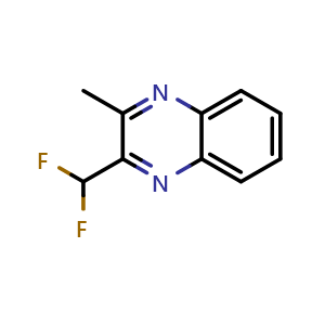 Chemical structure of 2-(difluoromethyl)-3-methylquinoxaline , CAS 1355729-54-2, AChemBlock X205189