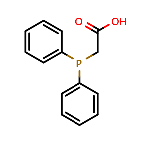 Chemical structure of 2-(Diphenylphosphino)acetic acid , CAS 3064-56-0, AChemBlock X205194