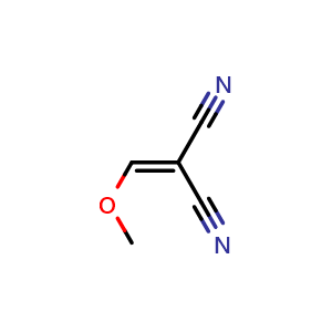 Chemical structure of 2-(methoxymethylidene)propanedinitrile , CAS 672-81-1, AChemBlock X205204