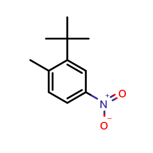 Chemical structure of 2-(tert-Butyl)-1-methyl-4-nitrobenzene , CAS 1369946-77-9, AChemBlock X205222