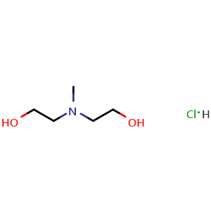 Chemical structure of 2,2'-(methylimino)Bisethanol hydrochloride , CAS 54060-15-0, AChemBlock X205243