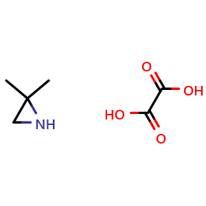 Chemical structure of 2,2-dimethylaziridine oxalic acid , CAS 85060-78-2, AChemBlock X205265