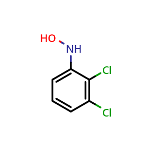 Chemical structure of 2,3-Dichloro-N-hydroxybenzenamine , CAS 43192-06-9, AChemBlock X205295
