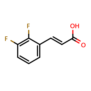 Chemical structure of 2,3-Difluorocinnamic acid , CAS 236746-13-7, AChemBlock X205299