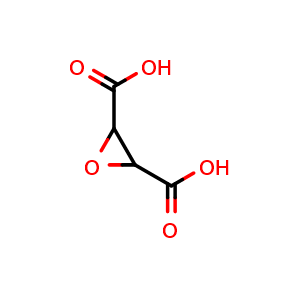 Chemical structure of 2,3-Oxiranedicarboxylic acid , CAS 3272-11-5, AChemBlock X205312