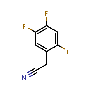 Chemical structure of 2,4,5-Trifluorobenzyl cyanide , CAS 220141-74-2, AChemBlock X205316
