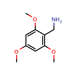 Chemical structure of 2,4,6-Trimethoxybenzylamine , CAS 77648-20-5, AChemBlock X205319