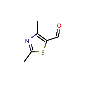 Chemical structure of 2,4-dimethylthiazole-5-carbaldehyde , CAS 95453-54-6, AChemBlock X205351