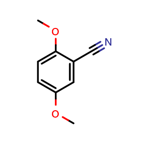 Chemical structure of 2,5-Dimethoxybenzonitrile , CAS 5312-97-0, AChemBlock X205369