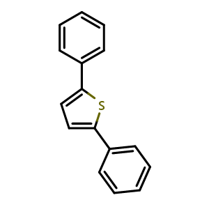 Chemical structure of 2,5-Diphenylthiophene , CAS 1445-78-9, AChemBlock X205379