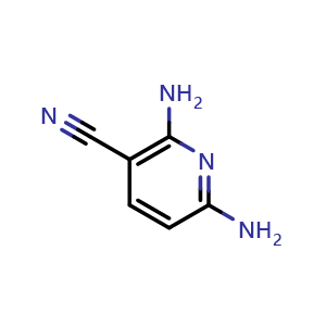 Chemical structure of 2,6-diaminonicotinonitrile , CAS 99761-27-0, AChemBlock X205384