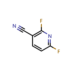 Chemical structure of 2,6-difluoronicotinonitrile , CAS 869557-17-5, AChemBlock X205397