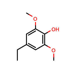 Chemical structure of 2,6-Dimethoxy-4-ethylphenol , CAS 14059-92-8, AChemBlock X205402