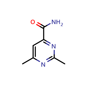 Chemical structure of 2,6-dimethylpyrimidine-4-carboxamide , CAS 74502-96-8, AChemBlock X205410