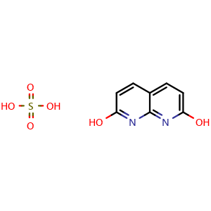 Chemical structure of 2,7-dihydroxyl-1,8-naphthridine sulfate , AChemBlock X205414