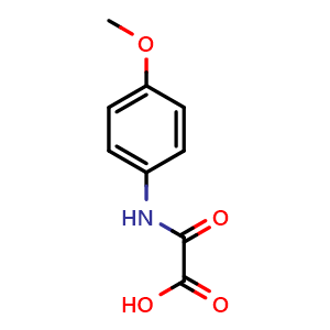 Chemical structure of 2-[(4-methoxyphenyl)amino]-2-oxoacetic acid , CAS 41374-62-3, AChemBlock X205427
