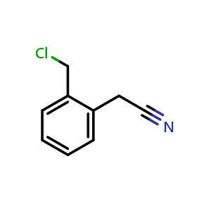 Chemical structure of 2-[2-(Chloromethyl)phenyl]acetonitrile , CAS 98590-71-7, AChemBlock X205437