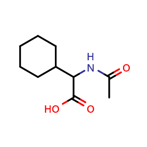 Chemical structure of 2-Acetamido-2-cyclohexylacetic acid , CAS 107020-80-4, AChemBlock X205454
