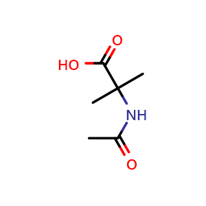 Chemical structure of 2-Acetamido-2-methylpropanoic acid , CAS 5362-00-5, AChemBlock X205455