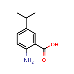 Chemical structure of 2-amino-5-(propan-2-yl)benzoic acid , CAS 68701-22-4, AChemBlock X205490