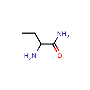 Chemical structure of 2-Aminobutanamide , CAS 53726-14-0, AChemBlock X205521