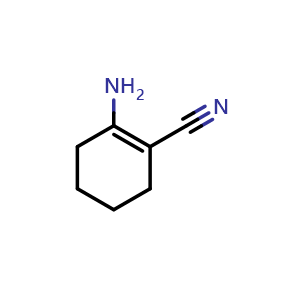 Chemical structure of 2-Aminocyclohex-1-enecarbonitrile , CAS 15595-71-8, AChemBlock X205522