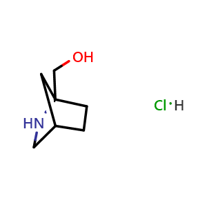 Chemical structure of 2-azabicyclo[2.2.1]heptan-1-ylmethanol hydrochloride , CAS 2413884-95-2, AChemBlock X205534