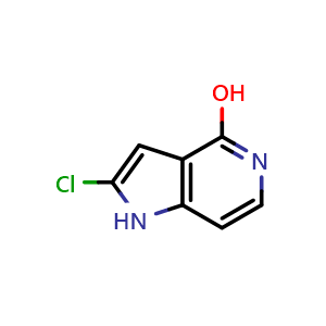 Chemical structure of 2-chloro-1H-pyrrolo[3,2-c]pyridin-4-ol , CAS 2940949-30-2, AChemBlock X205611