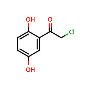 Chemical structure of 2-chloro-2-5-dihydroxyacetophenone , CAS 60912-82-5, AChemBlock X205614