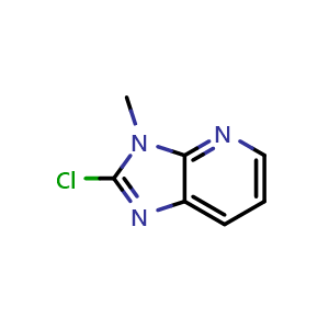 Chemical structure of 2-chloro-3-methyl-imidazo[4,5-b]pyridine , CAS 30458-68-5, AChemBlock X205625