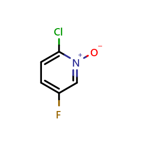 Chemical structure of 2-chloro-5-fluoro-1-oxido-pyridin-1-ium , CAS 405230-79-7, AChemBlock X205656