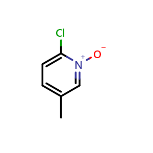 Chemical structure of 2-chloro-5-methyl-1-oxido-pyridin-1-ium , CAS 20173-49-3, AChemBlock X205662
