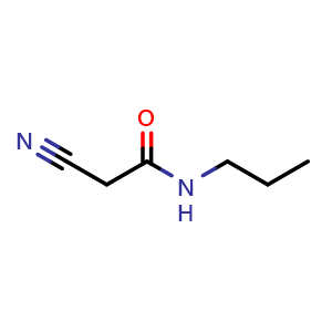Chemical structure of 2-cyano-N-propylacetamide , CAS 52493-35-3, AChemBlock X205696
