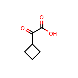 Chemical structure of 2-cyclobutyl-2-oxo-acetic acid , CAS 13884-85-0, AChemBlock X205699