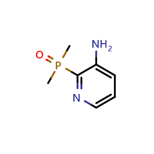 Chemical structure of 2-dimethylphosphorylpyridin-3-amine , CAS 2361949-70-2, AChemBlock X205710