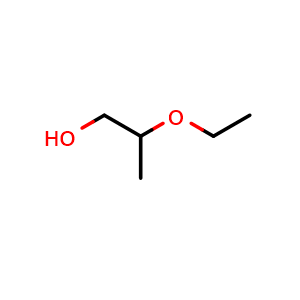 Chemical structure of 2-ethoxypropan-1-ol , CAS 19089-47-5, AChemBlock X205713