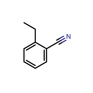 Chemical structure of 2-Ethylbenzonitrile , CAS 34136-59-9, AChemBlock X205718