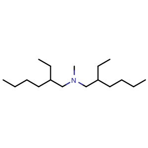 Chemical structure of 2-Ethyl-N-(2-ethylhexyl)-N-methyl-1-hexanamine , CAS 39168-98-4, AChemBlock X205727