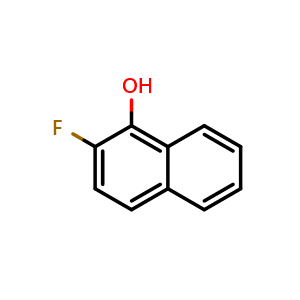 Chemical structure of 2-Fluoro-1-naphthol , CAS 56874-95-4, AChemBlock X205731